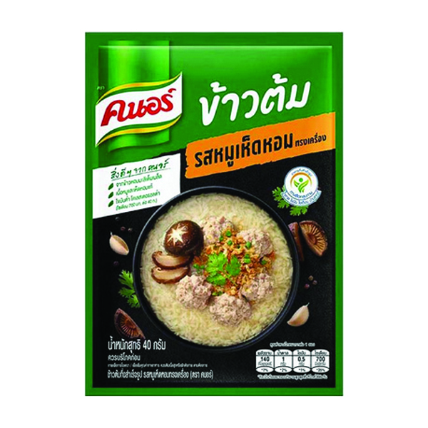 คนอร์ ข้าวต้มรสหมูเห็ดหอม ซอง 40 ก. P18