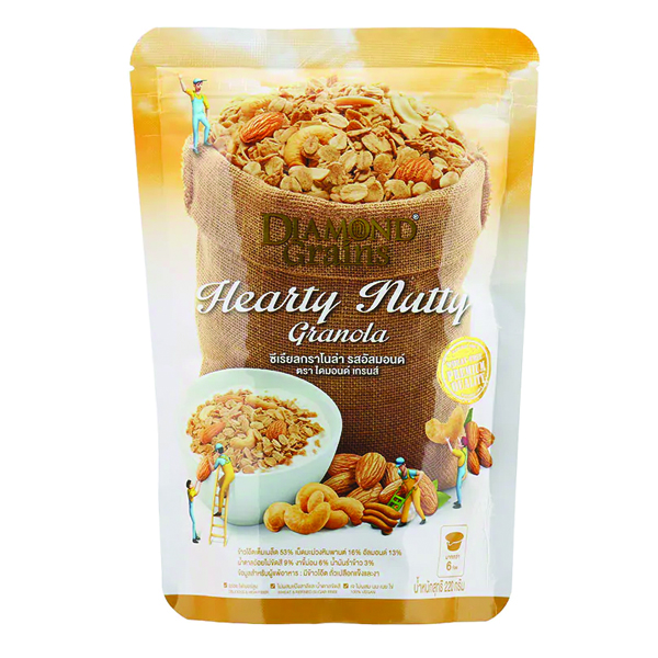 ไดมอนด์เกรนส์กราโนล่า รส Nutty 220 กรัม